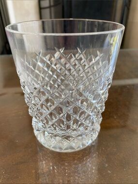 Waterford Crystal Alana Cut Cross Hatch Double old Fashioned Glass 12 oz